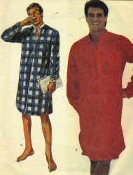 7342 MCCALLS MR. PULLOVER LS YOKE SHAPED NIGHTSHIRT PATTERN 34,36 or Size Large 42-44 choice